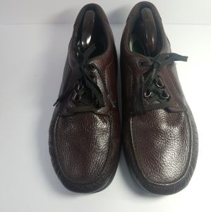 Mens SAS Walking Shoes Burgundy Pebble Pattern